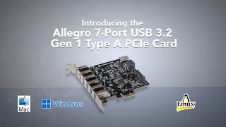 Sonnet Allegro 7Port USB 32 Gen 1 Type A PCIe Card [upl. by Oznecniv]