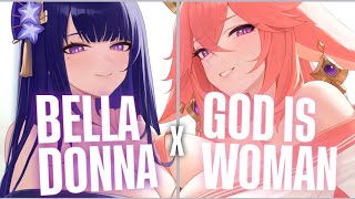 Nightcore  Mashup Belladonna x God is woman Lyrics [upl. by Rubi]