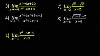 Cálculo 1  Limites  Exercícios Exemplos resolvidos indeterminação 00 parte 1 [upl. by Luahs537]