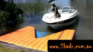 Skadrs Inflatable Boat Dock Grass Shoreline [upl. by Coulter]