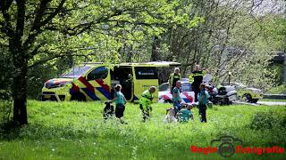 Steekincident aan het verlaat en ongeval met motor bij afrit a50 [upl. by Oria]