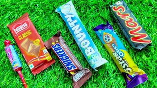 ASMR Chocolate Bar Unpacking amp Candy Mukbang Satisfying Chocolate Challenge Videos [upl. by Ettenowtna]