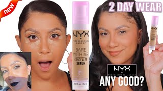 2 DAY WEAR TEST new NYX BARE WITH ME SERUM CONCEALER dry undereyes  MagdalineJanet [upl. by Welcy]