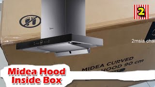 Midea Kitchen Hood MCH90M80AT Inside Box Suction Power 2000 m3Hr  Home Appliances [upl. by Eceer]