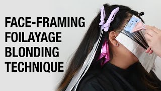 Faceframing Foilayage Blonding Technique  Mini Hair Color Correction Tutorial  Kenra Color [upl. by Aizitel585]