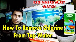 How to remove chlorine from tap water for aquarium  chlorine remover for fish tank [upl. by Agn]