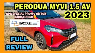 FULL REVIEW PERODUA MYVI 15 AV 2023 RED CRENBERRY [upl. by Chien]