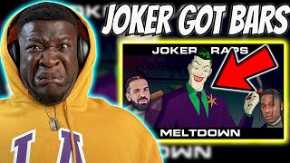 AMERICAN RAPPER REACTS TO  The Joker Raps Meltdown by Travis Scott amp Drake REACTION [upl. by Llenwad]