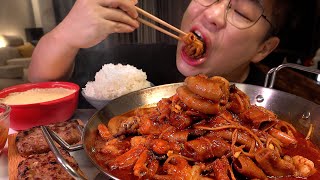 SUB 낙곱새 말고 쭈곱새 먹방 푸짐하게먹자 대박 레전드 먹방 haemul bokkeum mukbang Legend koreanfood eatingshow asmr kfood [upl. by Aner]