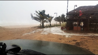 UPDATE  Footage showing tropical storm Dineos arrival in Mozambique [upl. by Xonk]