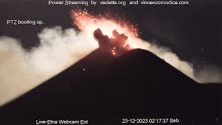 Caught on Camera Sudden Explosion of Mount Etna just after the moon set behind the South East Crater [upl. by Novaat183]