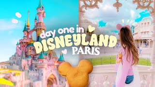 OUR FIRST DAY IN DISNEYLAND PARIS 🌸 🏰 First Impressions of the Luxury Hotel Delicious Foods amp Rides [upl. by Yehsa]