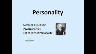 Sigmund Freuds theory of personality [upl. by Aivilo430]