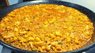 PAELLA de BACALAO con COLIFLOR  Un arroz típico de VALENCIA [upl. by Jodi538]