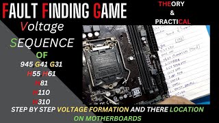 VOLTAGE SEQUENCE OF DESKTOP MOTHERBOARD FROM 945 TO H310  VOLTAGE FORMATIONS SEQUENCE  MUST WATCH [upl. by Yelyr818]