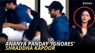 Aditya Roy Kapoor hugs rumoured ex Shraddha Kapoor this is how Ananya Panday reacted  Watch [upl. by Eeniffar]