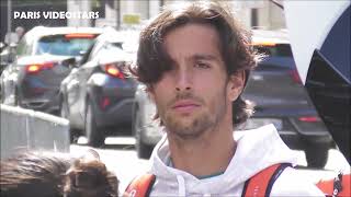 Lorenzo Musetti after training day near Roland Garros stadium  Paris 24 may 2024 [upl. by Ahsekahs]