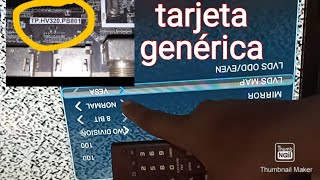 Modo servicio tarjeta genérica  imagen invertida en tv chino [upl. by Notsgnal]