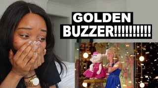 Darci Lynne 12YearOld Ventriloquist  Golden Buzzer Americas Got Talent  REACTION [upl. by Mariand]