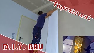 Richtig Tapezieren mit Malervließ│Glatte Wand [upl. by Aivonas]