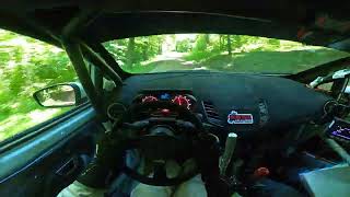 Ford Fiesta ST rally car onboard  2022 Southern Ohio Forest Rally  SS14  Wills Tract South [upl. by Eineg659]