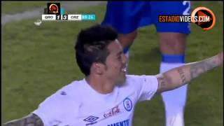 Querétaro vs Cruz Azul 1 3 GOLAZO Rogelio Chávez desde Media Cancha jornada 8 Clausura 2014 Liga [upl. by Senga]