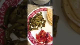 Tindora fry pinto beans roti salad sure mango food daily indiancuisine lunch [upl. by Kareem833]