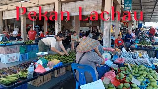 Hasil Tani Pekan Lachau Sarawak  Rest Stop Tumpuan Pan Borneo Sarawak [upl. by Enillebyam]