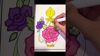 Flower 🌺COLORING BOOK 📚flowers art viralvideo satisfyingart satisfying [upl. by Frymire]