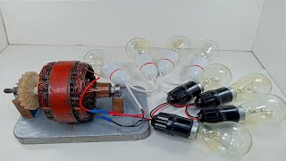 I turn dynamo coil into 220v powerful electric generator at home [upl. by Annovad]