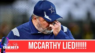 Mike McCarthy CAUGHT Red Handed Lying About Rico Dowdle [upl. by Htiderem]