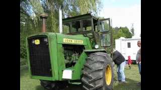 HEAR IT ROAR RARE 8020 JOHN DEERE TRACTOR WITH 2STROKE DIESEL [upl. by Bennie449]