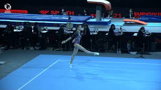 Vladislava URAZOVA RUS  2021 Artistic Europeans  Qualification floor [upl. by Fawn]