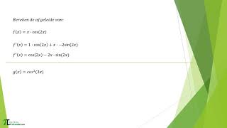 Goniometrische functies differentiëren [upl. by Naie]