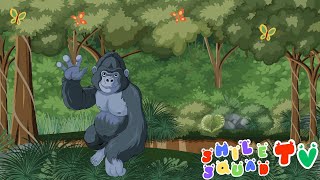 Gorilla Song For Kids  Animals Song  Nursery Rhymes amp Kids Songs  Learn Animals animatedrhymes [upl. by Rodi313]