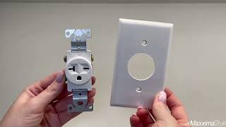 20A Single Receptacle Outlet Commercial Grade NEMA 620 White Wall Plate Included 250VAC 2Pack [upl. by Lothar612]