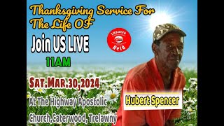 HUBERT SPENCER FUNERAL SERVICE IN CARTERWOOD  TRELAWNY [upl. by Cy461]