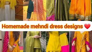 Simplebeautiful homemade mehndi dress designsmehndi dress design 2023mayo dressAyeshas Stylisng [upl. by Aloise487]