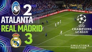 ATALANTA 23 REAL MADRID • Highlights • Champions League 2425  SimulationRecreation [upl. by Ahseele686]