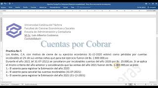 Estimación para Cuentas Incobrables  Sobre Ventas Netas [upl. by Urbana]