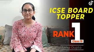 Anika Gupta बनी ICSE Board Class 10th की Topper  ICSE Board Results 2022  Rank 1 ICSE Board [upl. by Droflim]