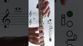 How to Finger quotCquot on the Flute in Every Octave shorts [upl. by Aerdnua]