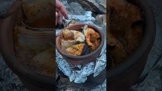 Kiremitte Alabalık Pişirme 🐟  Cooking Trout on Tile shorts short cooked fishing mamoburhan [upl. by Ayamahs793]