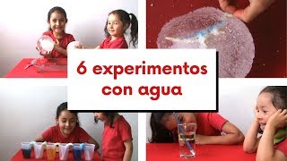 6 EXPERIMENTOS caseros con AGUA  EXPERIMENTOS FÁCILES para NIÑOS [upl. by Lesya]