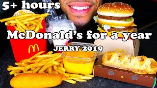 ASMR EATING MCDONALDS FOR A YEAR BEST OF JERRY 2019 COMPILATION OVER 5 HOURS LONG NO TALKING [upl. by Ennaesor]