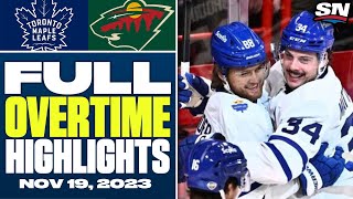 Toronto Maple Leafs at Minnesota Wild  FULL Overtime Highlights  November 19 2023 [upl. by Hoseia]