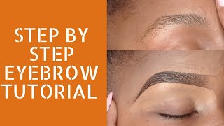 A VERY DETAILED EYEBROW TUTORIAL USING DAVIS NUMBER 3  KENYAN MAKEUP ARTIST [upl. by Derry362]