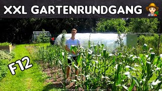 XXL Gartenrundgang F12🧑🏻‍🌾 Soja Spargelsalat Freilandtomaten Zucchini Hirse amp Bohnen 🫘 [upl. by Donegan]