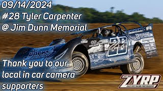 Tyler Carpenter Muskingum County Speedway 09142024 Jim Dunn Memorial [upl. by Eudoca]