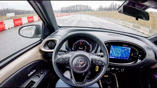 NEW Toyota Aygo X 2024 10 VVTI 72HP0100 POV Test Drive 2047 Joe Black [upl. by Allicerp]